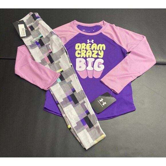 NWT Under Armour Leggings & Long Sleeve Tunic Set Girls Size 6